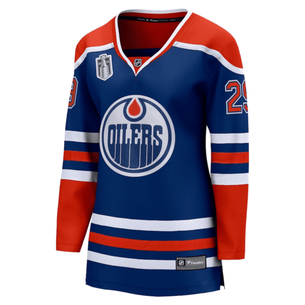 Leon Draisaitl 29 Edmonton Oilers 2024 Stanley Cup Final Home Breakaway Player Jersey - Royal, Women
