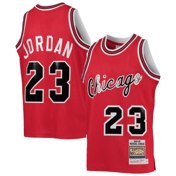 Michael Jordan Chicago Bulls Mitchell & Ness Youth 1984/85 Hardwood Classics Authentic Jersey - Red