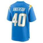Stephen Anderson 40 Los Angeles Chargers Game Men Jersey - Powder Blue