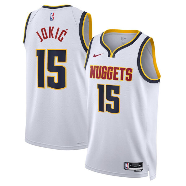 Nikola Jokić 15 Denver Nuggets Unisex Swingman Jersey - Association Edition - White