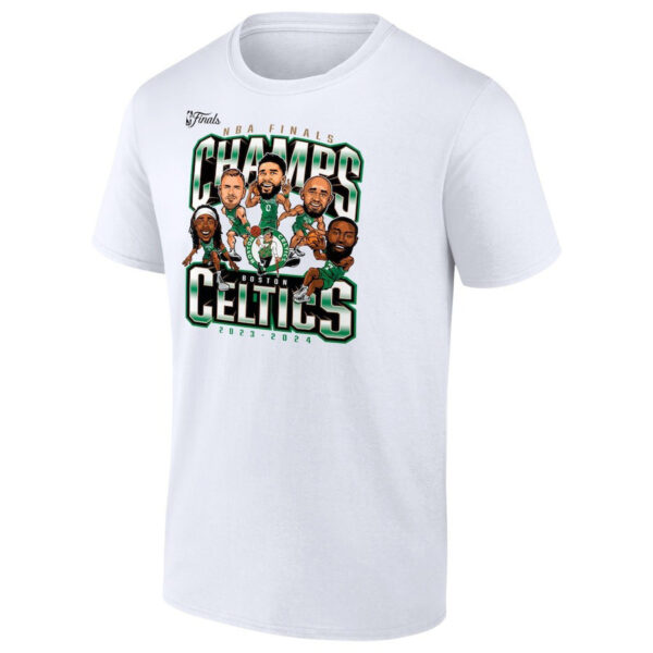 Boston Celtics 2024 NBA Finals Champions Pull Up Jumper Unisex T-Shirt - White