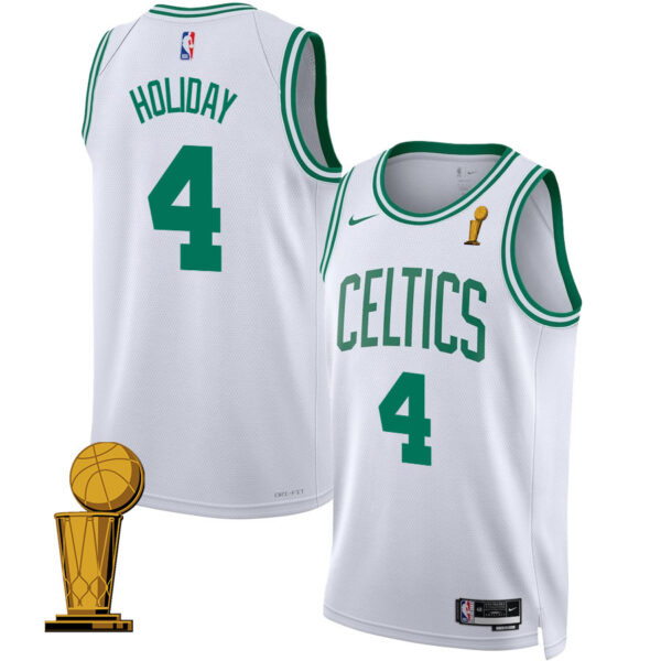 Jrue Holiday 4 Boston Celtics 2024 FINALS CHAMPIONS Swingman Jersey - Association Edition - White