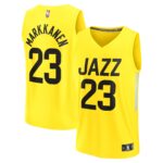 Lauri Markkanen Utah Jazz Fanatics Youth Fast Break Player Jersey - Icon Edition - Yellow