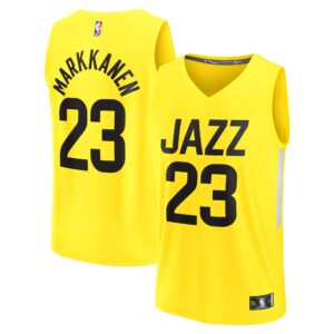 Lauri Markkanen Utah Jazz Fanatics Youth Fast Break Player Jersey - Icon Edition - Yellow