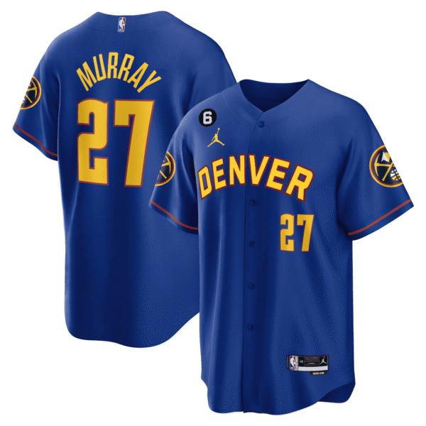 Jamal Murray 27 Denver Nuggets Baseball Men Jersey - Blue