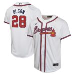 Matt Olson Atlanta Braves  Youth Home Game Player Jersey - White