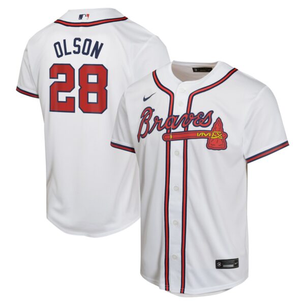 Matt Olson Atlanta Braves  Youth Home Game Player Jersey - White