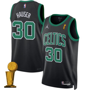 Sam Hauser 30 Boston Celtics 2024 FINALS CHAMPIONS Swingman Jersey - Statement Edition - Black