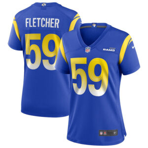 London Fletcher 59 Los Angeles Rams Women Game Retired Jersey - Royal