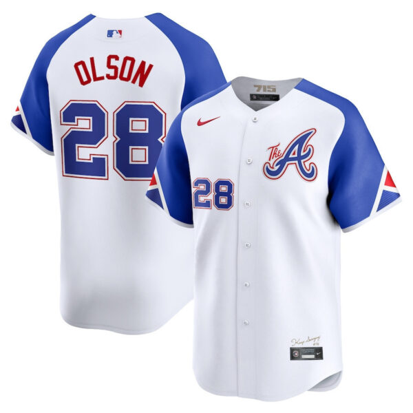 Matt Olson 28 Atlanta Braves City Connect Limited Men Jersey - White