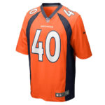 Justin Strnad 40 Denver Broncos Men Game Jersey - Orange