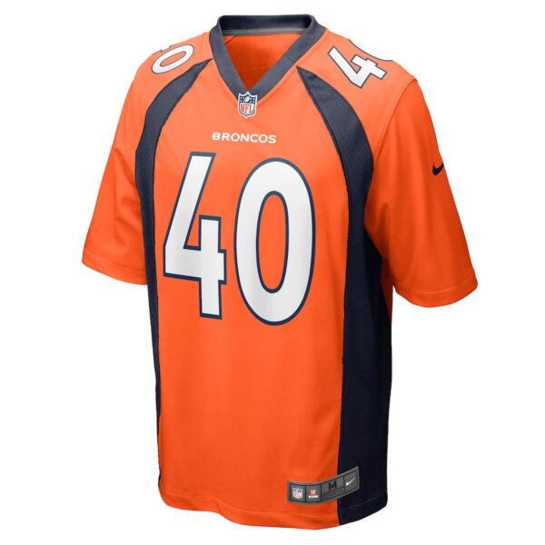 Justin Strnad 40 Denver Broncos Men Game Jersey - Orange
