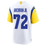 Tremayne Anchrum Jr. 72 Los Angeles Rams 2023 Playoffs Patch Game Men Jersey - White