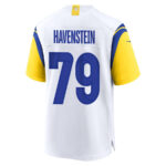 Rob Havenstein 79 Los Angeles Rams 2023 Playoffs Patch Game Men Jersey - White