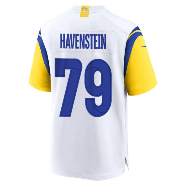 Rob Havenstein 79 Los Angeles Rams 2023 Playoffs Patch Game Men Jersey - White