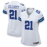 Ezekiel Elliott Dallas Cowboys  Women's Team Game Jersey - White