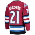 Peter Forsberg Colorado Avalanche Mitchell & Ness  2001/02 Alternate Captain Blue Line Player Jersey - Maroon
