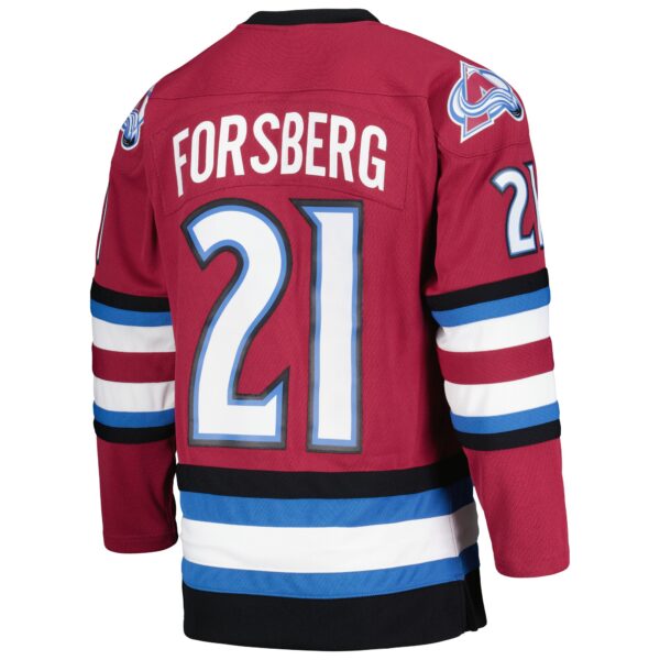 Peter Forsberg Colorado Avalanche Mitchell & Ness  2001/02 Alternate Captain Blue Line Player Jersey - Maroon