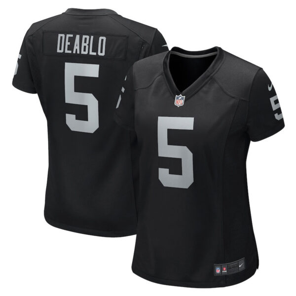 Divine Deablo 5 Las Vegas Raiders Women Game Jersey - Black