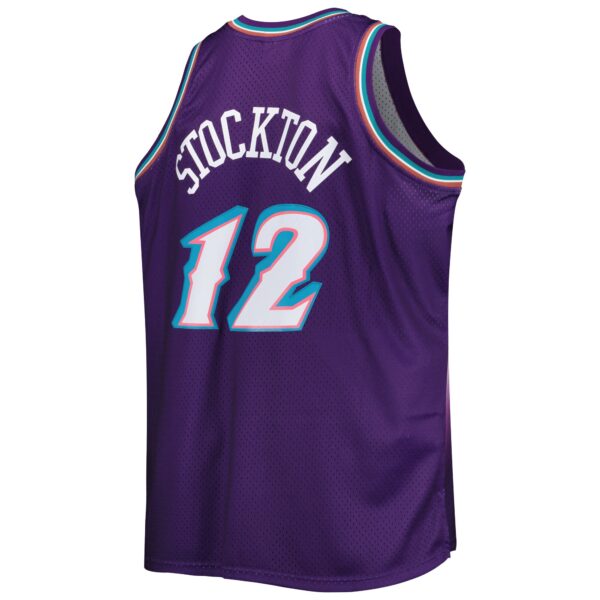 John Stockton Utah Jazz Mitchell & Ness Big & Tall Hardwood Classics 1996/97 Swingman Jersey - Purple
