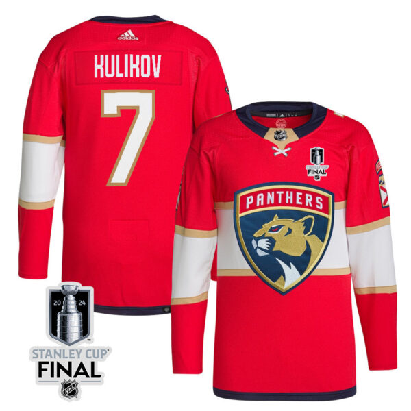 Dmitry Kulikov 7 Florida Panthers 2024 STANLEY CUP Final Home Breakaway Jersey - Men, Red