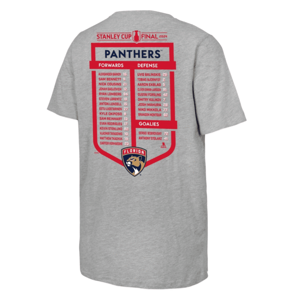 Florida Panthers 2024 Stanley Cup Final Roster T-Shirt - Heather Gray
