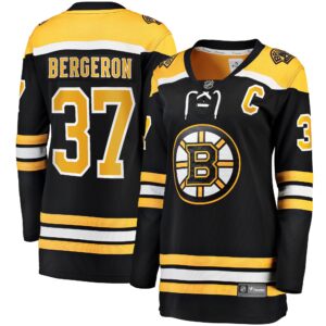 Patrice Bergeron Boston Bruins Fanatics Women's Captain Patch Home Breakaway Jersey - Black