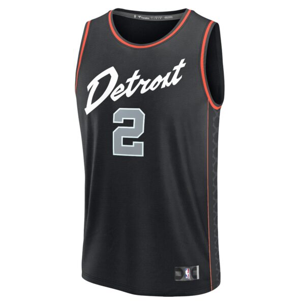 Cade Cunningham Detroit Pistons Fanatics Fast Break Jersey - Black - City Edition