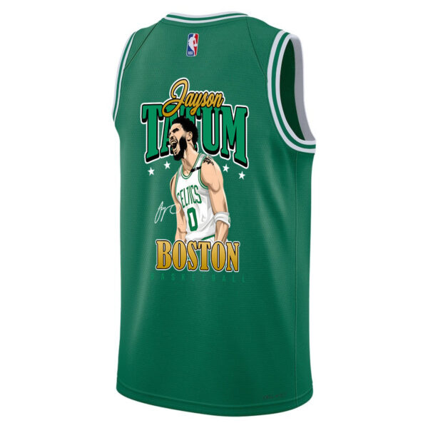 Jayson Tatum 0 Signed Boston Celtics 2024 Icon Edition Jersey - Final Champions Patch - Green
