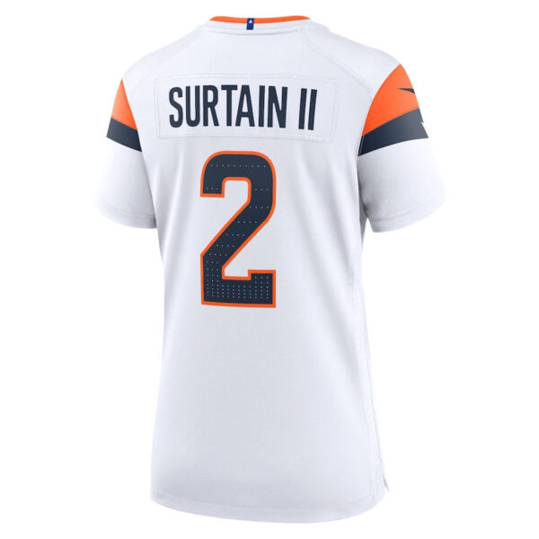 Patrick Surtain II 2 Denver Broncos Women Game Jersey - White