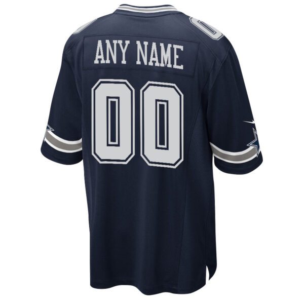 Dallas Cowboys 2023 Playoffs Patch Game Men Custom Jersey - Navy