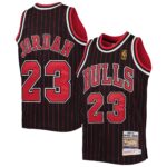 Michael Jordan Chicago Bulls Mitchell & Ness Youth 1996-97 Hardwood Classics Authentic Jersey - Black/Red