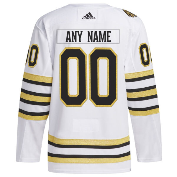 Boston Bruins 100th Anniversary Primegreen Custom Men Jersey - White