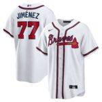 Joe Jimu00c3u00a9nez Atlanta Braves  Home  Replica Player Jersey - White
