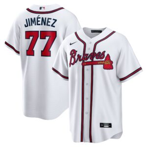 Joe Jimu00c3u00a9nez Atlanta Braves  Home  Replica Player Jersey - White