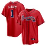 Ozzie Albies Atlanta Braves Alternate Replica Player Name Jersey - Red