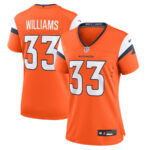 Javonte Williams 33 Denver Broncos Women Game Jersey - Orange