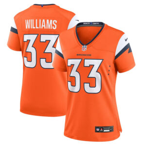 Javonte Williams 33 Denver Broncos Women Game Jersey - Orange
