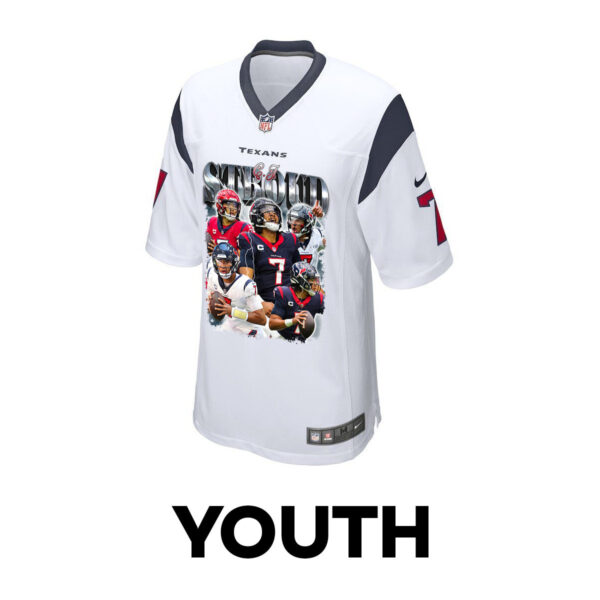C.J. Stroud 7 Houston Texans The Gunslinger Game YOUTH Jersey - White