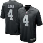 Derek Carr 4 Las Vegas Raiders YOUTH Team Color Game Jersey - Black