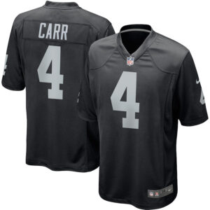 Derek Carr 4 Las Vegas Raiders YOUTH Team Color Game Jersey - Black