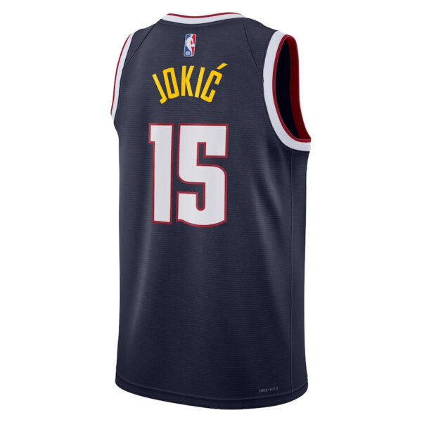 Nikola Jokić 15 Denver Nuggets Unisex Swingman Jersey - Icon Edition - Navy