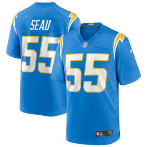 Junior Seau 55 Los Angeles Chargers Men Game Retired Jersey - Powder Blue