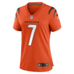 Boomer Esiason 7 Cincinnati Bengals Women Retired Game Jersey - Orange