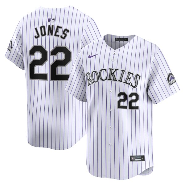Nolan Jones Colorado Rockies  Home Limited Player Jersey - White