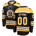 Boston Bruins Fanatics Home Breakaway Custom Jersey - Black