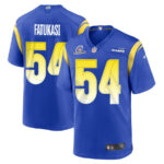 Olakunle Fatukasi 54 Los Angeles Rams 2023 Playoffs Patch Game Men Jersey - Royal