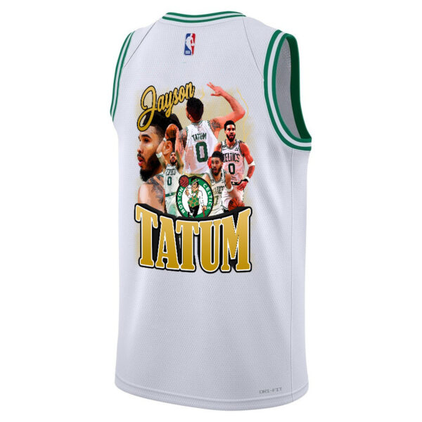 Jayson Tatum 0 Best Moments At Boston Celtics 2024 Association Edition Jersey - Final Champions Patch - White