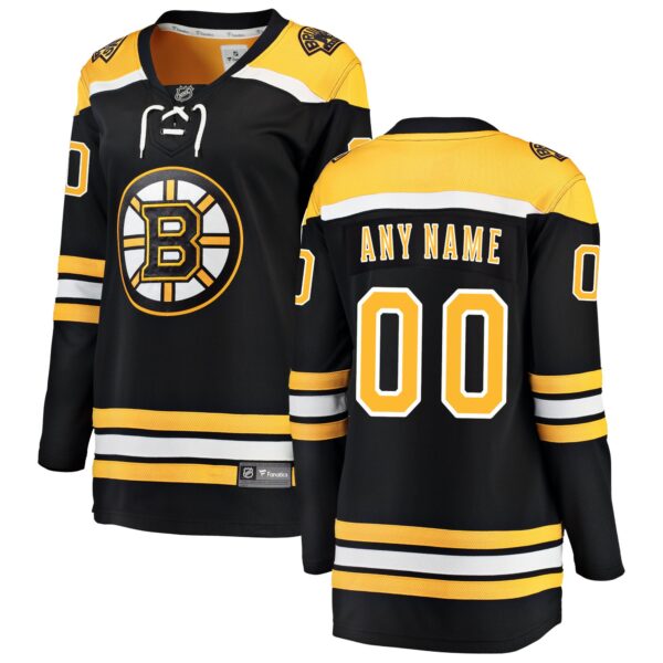 Boston Bruins Fanatics Women's Home Breakaway Custom Jersey - Black