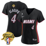 Victor Oladipo 4 Miami Heat 2023 Finals Patch Baseball Women Jersey - Black